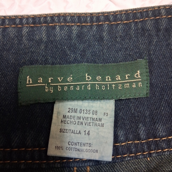 Vintage Harve Benard by benard Holtzman Dark Blue Straight Leg Jeans Size 14 - Picture 3 of 17